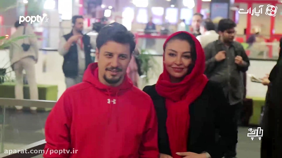 جواد عزتی و همسرش مهلقا باقری جلوی دوربین عکاس ها